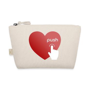 Push my Heart - Organic Pouch - nature - Front