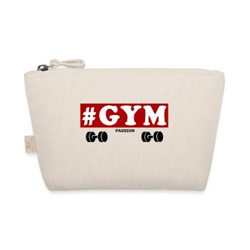 #Gym Fitness Passion Sport Geschenk Hanteln - Bio-Täschchen - Natur - Vorne