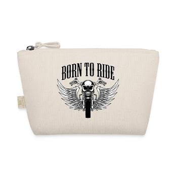 MOTORCYCLE BIKER ROCKER BORN TO RIDE - Organic Pouch - nature - Front