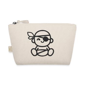 Baby Pirate - grey - Organic Pouch - nature - Front