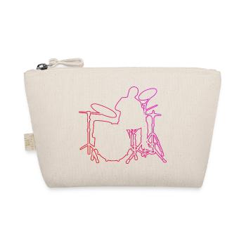 Drummer Women Men Drummer Drum Kit - Organic Pouch - nature - Front