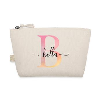 B | Monogramm | Name | Bella |Watercolor - Bio-Täschchen - Natur - Vorne