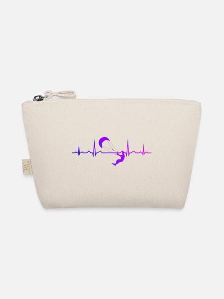 Kite Kiten Kitesurfer Femmes Kitesurf Hommes - Trousse biologique - nature - Devant