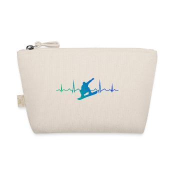 Snowboarder Wintersport Damen Herren Snowboard - Bio-Täschchen - Natur - Vorne