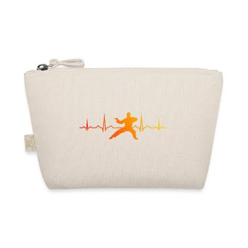 Kung Fu Martial Arts Women Kungfu Men Wushu - Organic Pouch - nature - Front