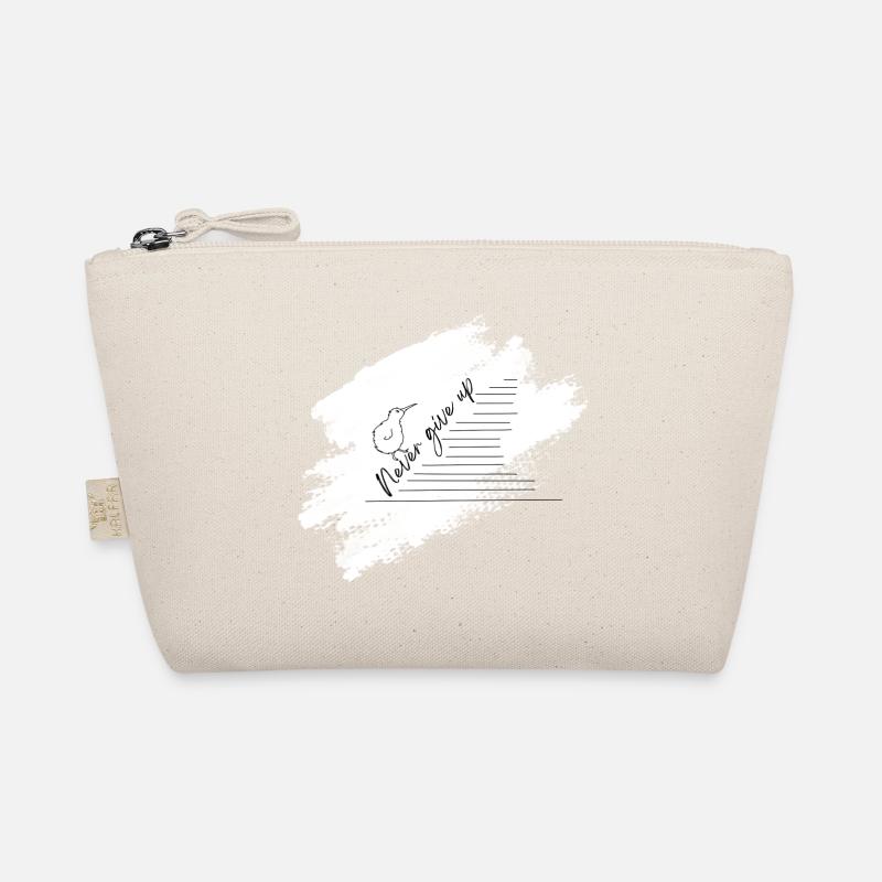 Illustration von "Never give up" Bio-Täschchen