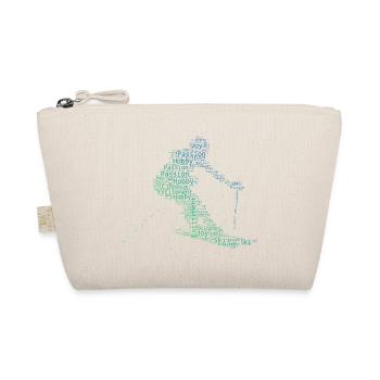 Skifahren Ski Skiing Damen Freestyle Skifahrer - Bio-Täschchen - Natur - Vorne