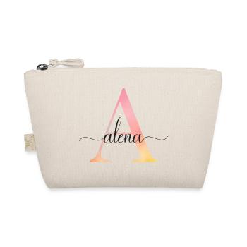 Un | Monogramme | Nom | Alena |Aquarelle - Trousse biologique - nature - Devant