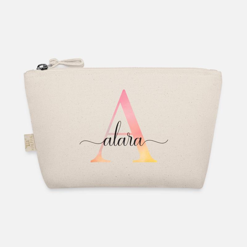 Un | Monogramme | Nom | Alara |Aquarelle Trousse biologique