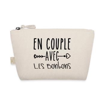 En Couple avec Bonbons, cadeau Fans de Bonbons - Trousse biologique - nature - Devant