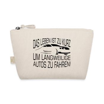 Leben zu kurz für langweilige Autos - Bio-Täschchen - Natur - Vorne