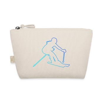 Skifahren Herren Skiing Freestyle Skifahrer - Bio-Täschchen - Natur - Vorne