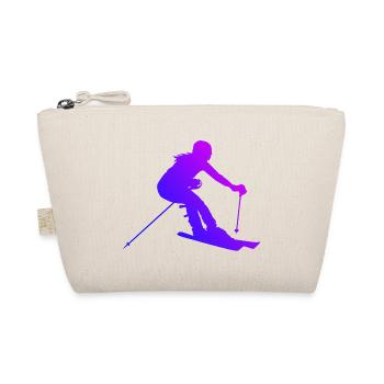 Freestyle Skifahrer Skiing Ski Skifahren - Bio-Täschchen - Natur - Vorne