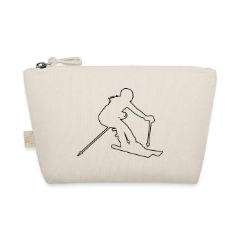 Ski Stunt Ski Skiing Skiers Winter Sports - Organic Pouch - nature - Front