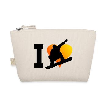 Snowboarding Herren Wintersport Damen Snowboarder - Bio-Täschchen - Natur - Vorne