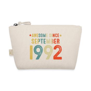 September 1992 - 30. Geburtstag Geschenk. Awesome. - Bio-Täschchen - Natur - Vorne