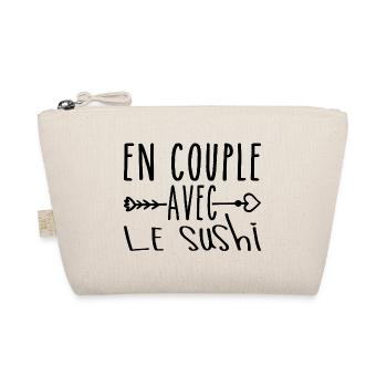 En Couple avec Sushi, cadeau Fans de Sushi - Trousse biologique - nature - Devant