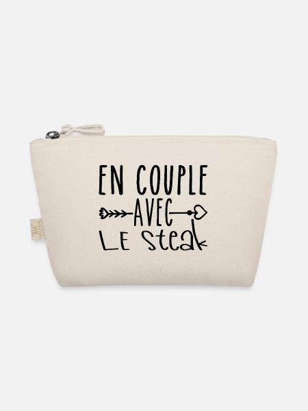 En Couple avec Steak, cadeau Fans de Steak - Trousse biologique - nature - Devant