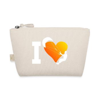 Women's Kitesurfer Kitesurf Kitesurfing Kiting - Organic Pouch - nature - Front