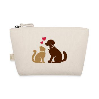 Tierisch gute Freunde / Katze und Hund / BFF - Bio-Täschchen - Natur - Vorne
