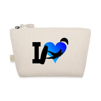 Kitesurfer Kite Kitesurfing Kitesurfing Kiting - Organic Pouch - nature - Front