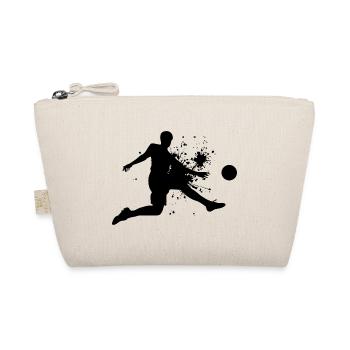 Fussball Damen Herren Fussballspieler Fussballer - Bio-Täschchen - Natur - Vorne