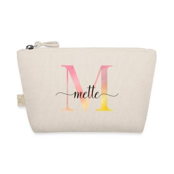 M | Monogram | Name | MetteWatercolor - Organic Pouch - nature - Front