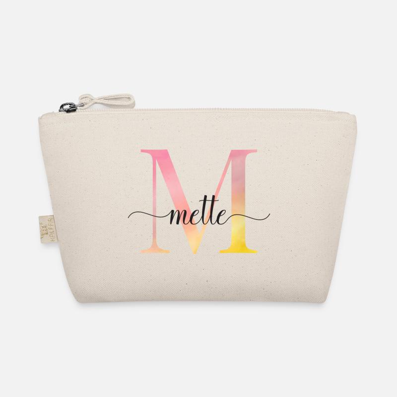 M | Monogram | Name | MetteWatercolor Organic Pouch