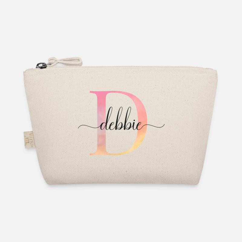 D| Monogramm | Name | Debbie |Watercolor - Bio-Täschchen - Natur