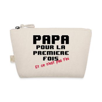 T-shirt papa pour la 1er fois - Trousse biologique - nature - Devant