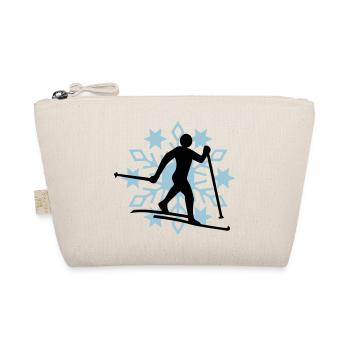 Cross-country snow flake - Organic Pouch - nature - Front