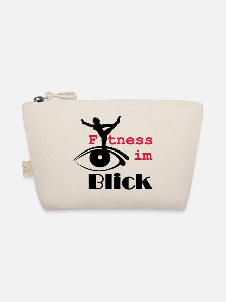 Fitness im Blick Sport Medizin Sprüche Geschenk - Bio-Täschchen - Natur