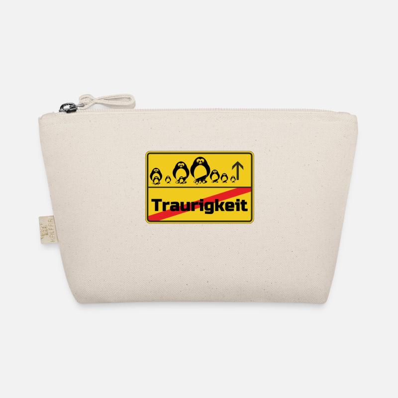 Ortsschild Pinguine Geschenk - Bio-Täschchen - Natur