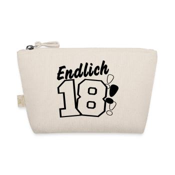 18. Geburtstag ,Volljährig , Endlich 18 !!! (25) - Bio-Täschchen - Natur - Vorne