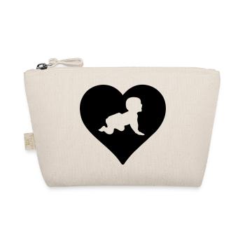 Herz für Babies Baby Geburt Kind Geschenk - Bio-Täschchen - Natur - Vorne