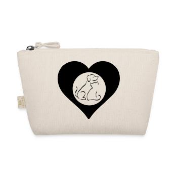Herz voller Tierliebe / Animal Heart - Organic Pouch - nature - Front