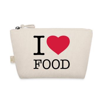 I LOVE FOOD Ich liebe Essen - Bio-Täschchen - Natur - Vorne