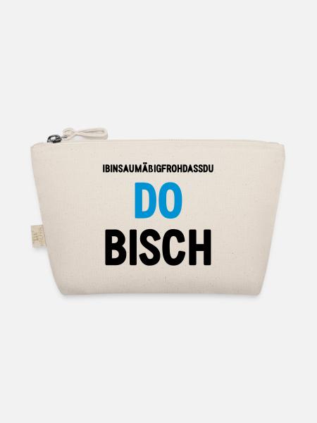 DO BISCH (Spruch) - Bio-Täschchen - Natur - Vorne