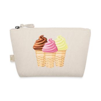 vanille chocolat fraise crème glacée molle - Trousse biologique - nature - Devant