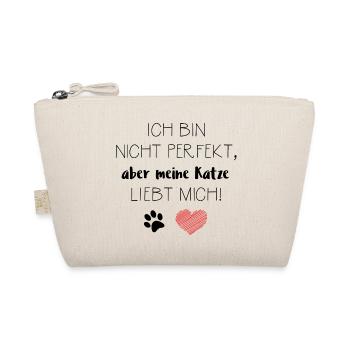 Katze Katzen Kater Geschenk Liebe Siam Maine Coon - Bio-Täschchen - Natur - Vorne