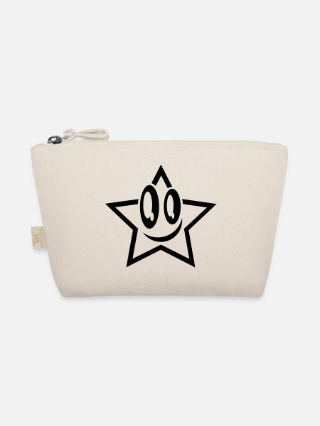 lachender stern gesicht star - Trousse biologique - nature - Devant