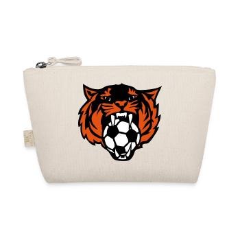 tiger foot roars face drawing logo club - Organic Pouch - nature - Front
