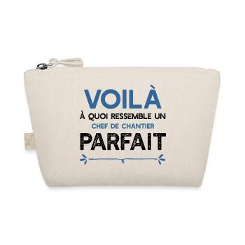 Un Chef de chantier parfait métier cadeau - Trousse biologique - nature - Devant