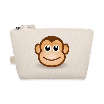 Monkey Face Gift Idea - Organic Pouch - nature - Front