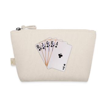 Poker, Royal Flush Kreuz. Geschenkidee - Bio-Täschchen - Natur - Vorne