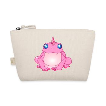 Frosch mit Horn - Bio-Täschchen - Natur - Vorne