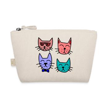 Bunte Katzen - Bio-Täschchen - Natur - Vorne