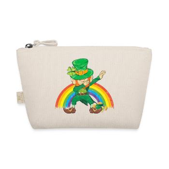 Tanzender Kobold Dabbing Regenbogen - Bio-Täschchen - Natur - Vorne