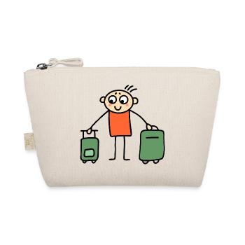 L'homme avec des valises sur un voyage - Trousse biologique - nature - Devant