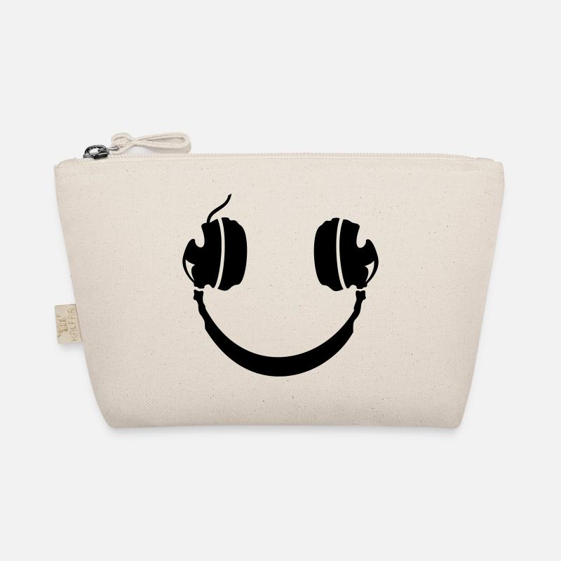Smiley Headphone - Bio-Täschchen - Natur